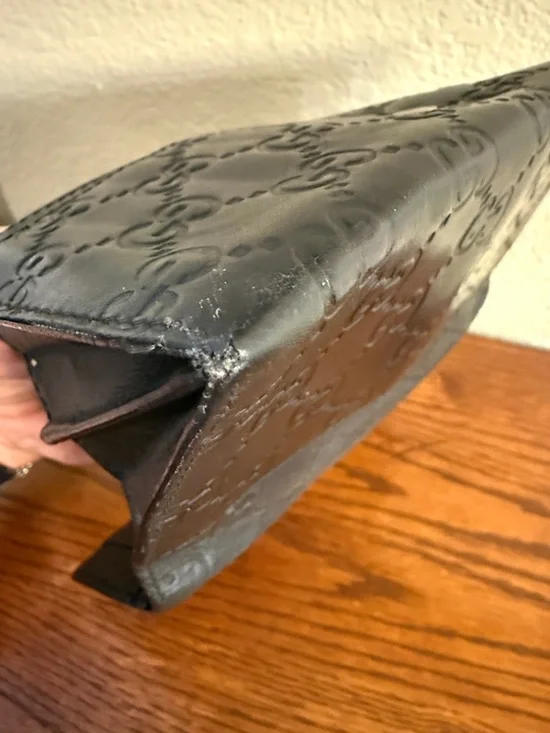 Authentic Gucci Guccissima wallet black need snap - Picture 8 of 16